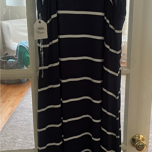NWT Caslon navy & ivory Striped Tank Maxi Dress XL - Picture 4 of 5